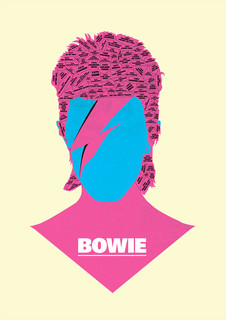 Большой кино постер к фильму на стену "Bowie" 40х50 см без рамы Matt Needle