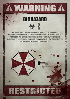 Большой кино постер к фильму на стену "Biohazard" 40х50 см без рамы Anthony Genuardi