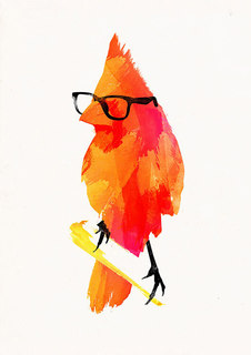 Большой постер на стену "Punk Bird" 50х70 см без рамы Robert Farkas