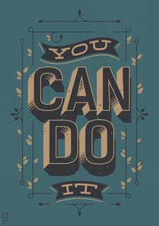 Большой мотивационный постер на стену "You Can Do It" 40х50 см без рамы Motivate Me Posters