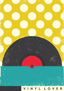 Большой постер на стену "Vinyl Lover 2" 60х90 см без рамы Motivate Me Posters