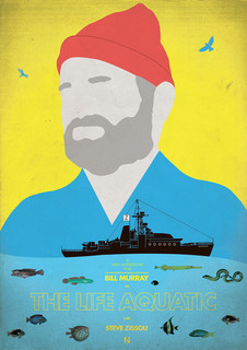 Большой кино постер к фильму на стену "The Life Aquatic" 50х70 см без рамы Matt Needle
