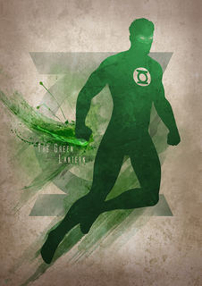 Большой кино постер к фильму на стену "Green Lantern" 40х50 см без рамы Anthony Genuardi