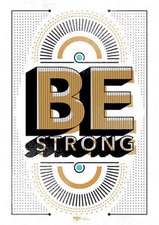 Большой мотивационный постер на стену "Be strong" 60х90 см без рамы Motivate Me Posters