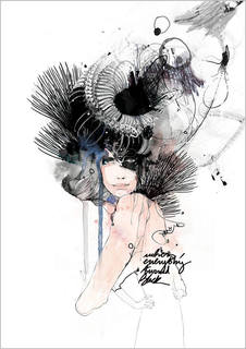 Большой постер на стену "Then Everything Turned Black" 50х70 см без рамы Mydeadpony