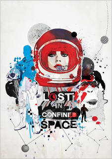 Большой постер на стену "Lost In Confined Space" 40х50 см без рамы Mydeadpony