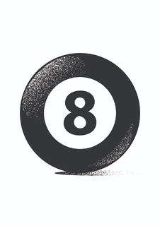 Большой постер на стену "8 Ball" 50х70 см без рамы Motivate Me Posters