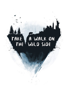 Большой постер на стену "Walk on the wild side" 50х70 см без рамы Balazs Solti