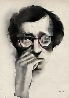 Большой постер на стену "Woody Allen (Вуди Аллен)" 40х50 см без рамы Лёша Курбатов