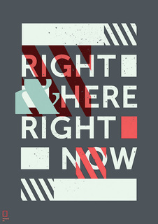 Большой мотивационный постер на стену "Right Here" 60х90 см без рамы Motivate Me Posters