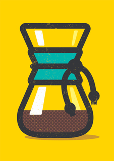 Большой постер на стену "Chemex Orange" 60х90 см без рамы