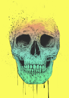 Большой постер на стену "Pop art skull" 40х50 см без рамы Balazs Solti