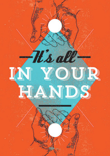 Большой мотивационный постер на стену "All In Your Hands" 40х50 см без рамы Motivate Me Posters