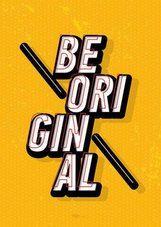 Большой мотивационный постер на стену "Be Original" 60х90 см без рамы Motivate Me Posters