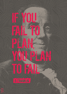 Большой мотивационный постер на стену "You Fail To Plan" 40х50 см без рамы Motivate Me Posters