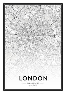 Большой постер на стену "London" 40х50 см без рамы Scandimania
