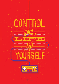 Большой мотивационный постер на стену "Control Your Life" 40х50 см без рамы Motivate Me Posters
