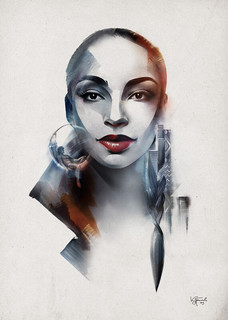 Большой постер на стену "Шаде (Sade)" 50х70 см без рамы Лёша Курбатов