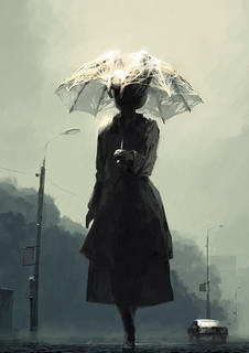 Большой постер на стену "Umbrella" 60х90 см без рамы Алексей Андреев