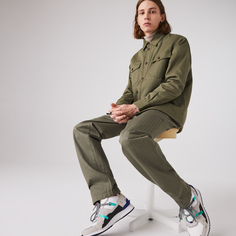 Хлопковая утепленная рубашка Lacoste