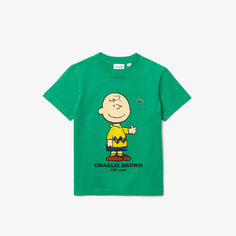 Хлопковая футболка Lacoste X PEANUTS