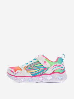 Кроссовки для девочек Skechers Heart Lights, Белый, размер 30