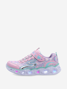 Кроссовки для девочек Skechers Heart Lights, Розовый, размер 31.5