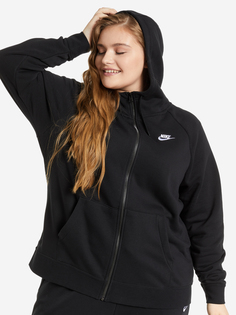 Толстовка женская Nike Sportswear Essential, Plus Size, Черный, размер 54-56