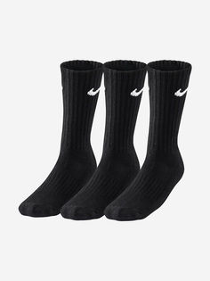 Носки Nike Value Cotton Crew, 3 пары, Черный, размер 33-37