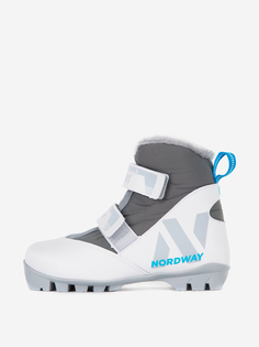 Ботинки для беговых лыж детские Nordway Pearl NNN, Белый, размер 29