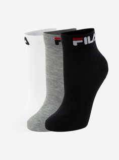Носки FILA, 3 пары, Черный, размер 35-38