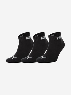 Носки PUMA Quarter-V, 3 пары, Черный, размер 35-38
