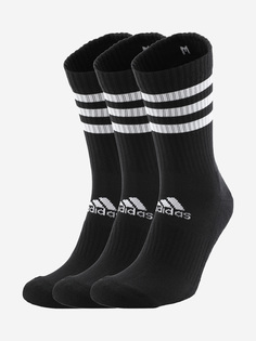 Носки мужские adidas 3-Stripes, 3 пары, Черный, размер 46-48
