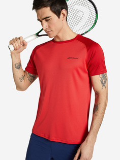 Футболка мужская Babolat Play Crew Neck, Красный, размер 46