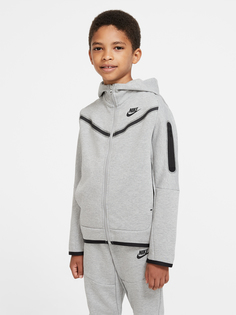Толстовка для мальчиков Nike Sportswear Tech Fleece, Серый, размер 137-147
