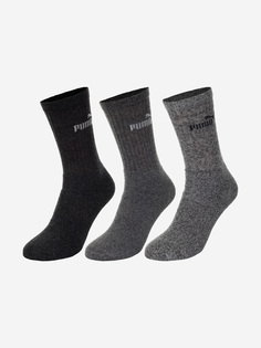 Носки PUMA Outlets, 3 пары, Серый, размер 43-46