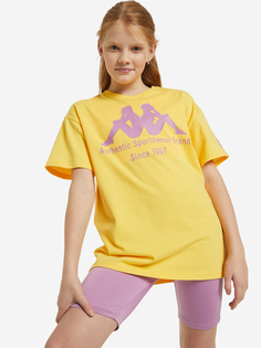 Футболка для девочек Kappa, Желтый, размер 128