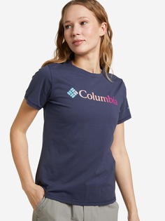 Футболка женская Columbia Sun Trek SS Graphic Tee, Синий, размер 44