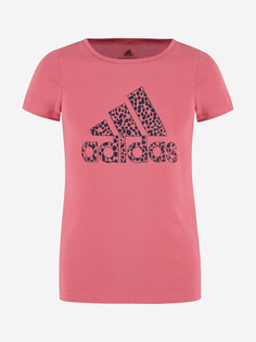 Футболка для девочек adidas Graphic, Розовый, размер 152