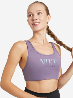 Спортивный топ бра Nike Dri-FIT Swoosh, Фиолетовый, размер 48-50