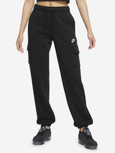 Брюки женские Nike Sportswear Essentials, Plus Size, Черный, размер 54-56
