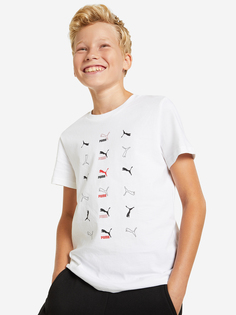 Футболка для мальчиков PUMA Classics Graphic, Белый, размер 129-140