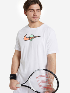 Футболка мужская NikeCourt Swoosh, Белый, размер 44-46