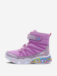 Сапоги утепленные для девочек Skechers Sweetheart Lights, Фиолетовый, размер 33