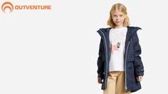 Куртка утепленная для девочек Outventure, Синий, размер 128