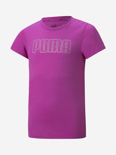 Футболка для девочек PUMA Runtrain, Розовый, размер 117-128