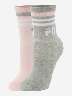 Носки для девочек FILA, 2 пары, Розовый, размер 34-36