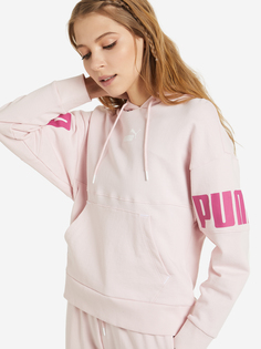 Худи женская PUMA Power Colorblock, Розовый, размер 40-42