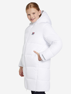 Пальто утепленное для девочек FILA, Белый, размер 134