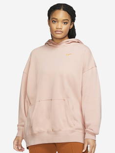 Худи женская Nike Sportswear Swoosh, Plus Size, Бежевый, размер 52-54